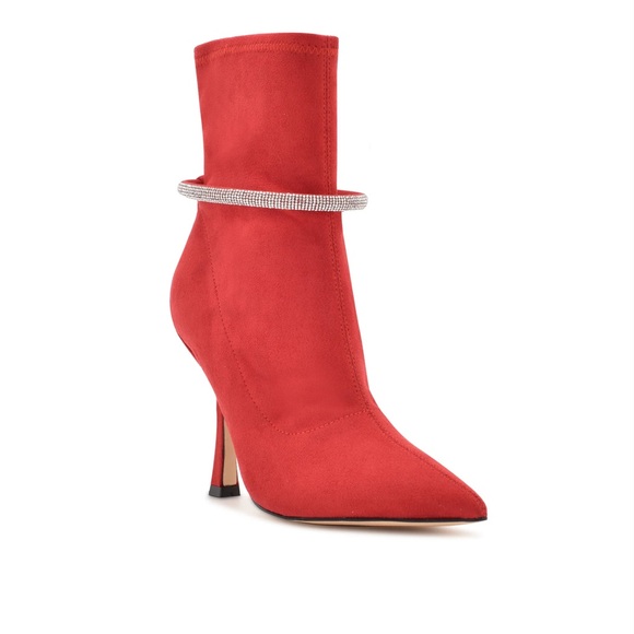 NWBOX RED FERBA NINE WEST BOOTS - Picture 2 of 7